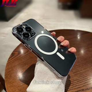 [JLK] Ốp lưng điện thoại từ tính siêu mỏng trong suốt có kính bảo vệ ống kính cho iPhone 17 Air 16 15 14 Plus 13 12 Pro Max Chống va đập vỏ cứng