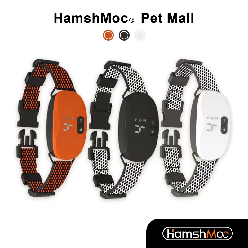 HamshMoc Cổ Chó Điện Thông Minh Chống Trầy Xước Chống Thấm Nước Vòng Cổ Thú Cưng Có Thể Điều Chỉnh Tự Động Dừng sủa Cho Chó Nhỏ Vừa Lớn Huấn Luyện