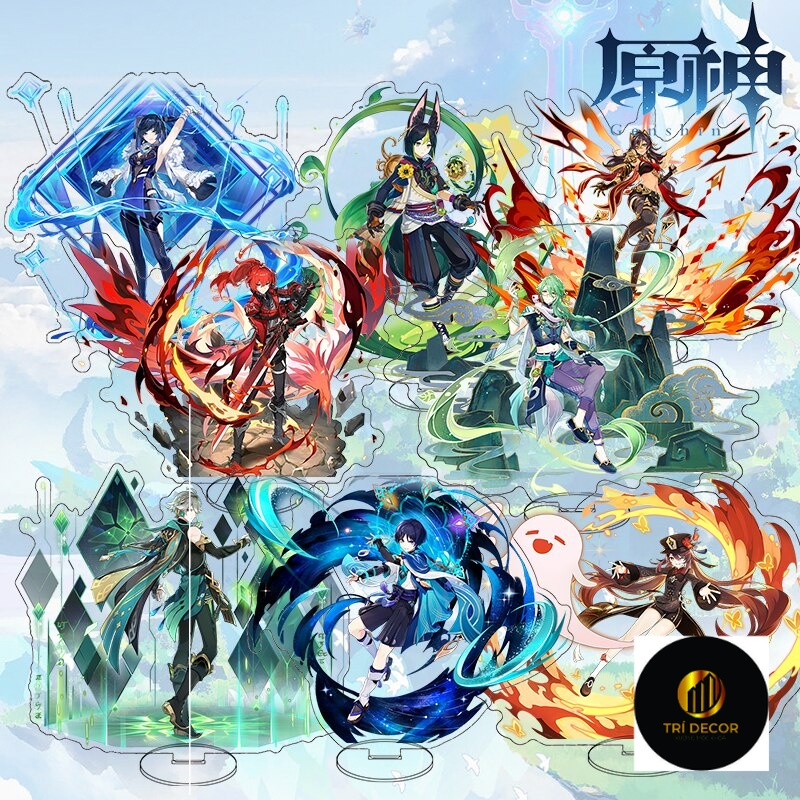 Mô hình Standee Cool Anime Figure Genshin Impact Xiao Hutao Kazuha Kunikuzushi Acrylic in hình nhân vật