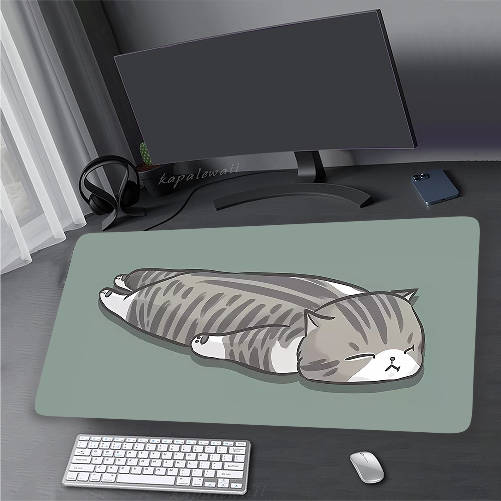 900x400mm Kawaii Mèo Dễ Thương Game Thủ Chuột Miếng Lót Khóa Lớn Cạnh Mousepads XXL Chuột Thảm Chơi Game Mousepad Bàn Phím Thảm