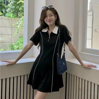 Đầm dáng A The Simple bigsize nữ thiết kế cổ polo trẻ trung năng động phù hợp cho các nàng chuppy xinh xắn G93