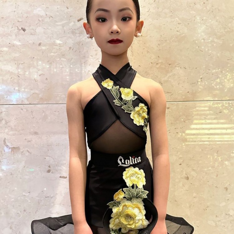 💕Chỗ💕 Trẻ Em Quần Áo Khiêu Vũ Latin Chuyên Nghiệp Thời Cho Bé Gái 3 Đến 15 Tuổi Váy Khiêu Vũ Latin Xinh Xắn Trang Phục Biểu Diễn