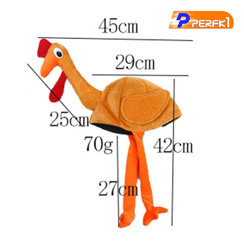 Thổ Nhĩ Kỳ Gobbler Mũ Mũ Thổ Nhĩ Kỳ Trot Mũ Đạo Cụ Ảnh Mũ Gà Cho Xmas Lễ Tạ Ơn Cosplay Halloween Trang Phục
