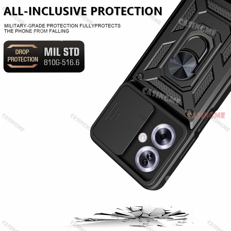 Redmi 13C 5G 2024 Vỏ giáp chống sốc cho Redmi 13C Redmi13C 13 C C C13 4G 5G 2024 Giá đỡ vòng từ tính trên ô tô Kéo đẩy Bảo vệ Camera Vỏ điện thoại Vỏ Camera Ốp lưng