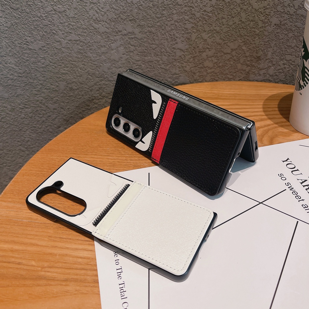Dành Cho Samsung Galaxy Z Fold 6 5 4 3 2 Da PU Cổ Điển Cổ Điển Có Thẻ Ví Thiết Kế Khe Cắm Ốp lưng Samsung Galaxy Z Fold5 Z Fold6 5G Gấp Ốp lưng