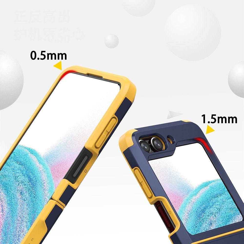 HOBBYIN 1 Cái Cho Z Flip 3 / 4 / 5, Bản Lề Armor Vỏ Điện Thoại, PC TPU Full Cover Bảo Vệ Điện Thoại Di Động Bảo Vệ Cho Điện Thoại Galaxy