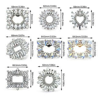 JKDESIGN Trang Trí Giày Kẹp, Đám Cưới Cô Dâu Kim Cương Giả Sáng Bóng Kẹp, Kẹp Kính Có Thể Tháo Rời Pha Lê Cao Gót Túi Trang Trí Khóa Nữ