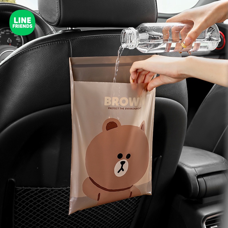 Túi Đựng Rác Tự Dính Hình Gấu Nâu Dùng Một Lần Cho Xe Hơi