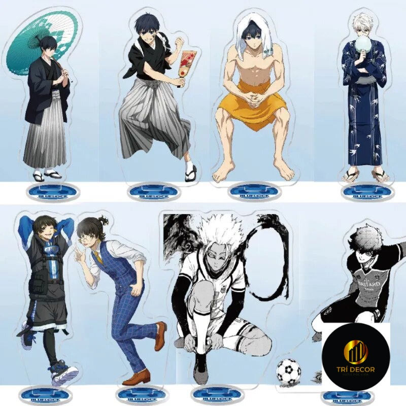 Mô hình Standee Fashion Football Anime BLUE LOCK Figures Isagi Yoichi !!! Phụ kiện trang trí để bàn góc học tập