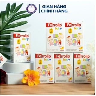 Sắt nhỏ giọt Ferrolip Baby giúp giảm nguy cơ thiếu máu do thiếu sắt cho bé lọ 30ml  (Không quà)