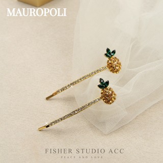 Mauropoli Kẹp Tóc Hình Trái Tim Đính Đá Dễ Thương Cho Nữ