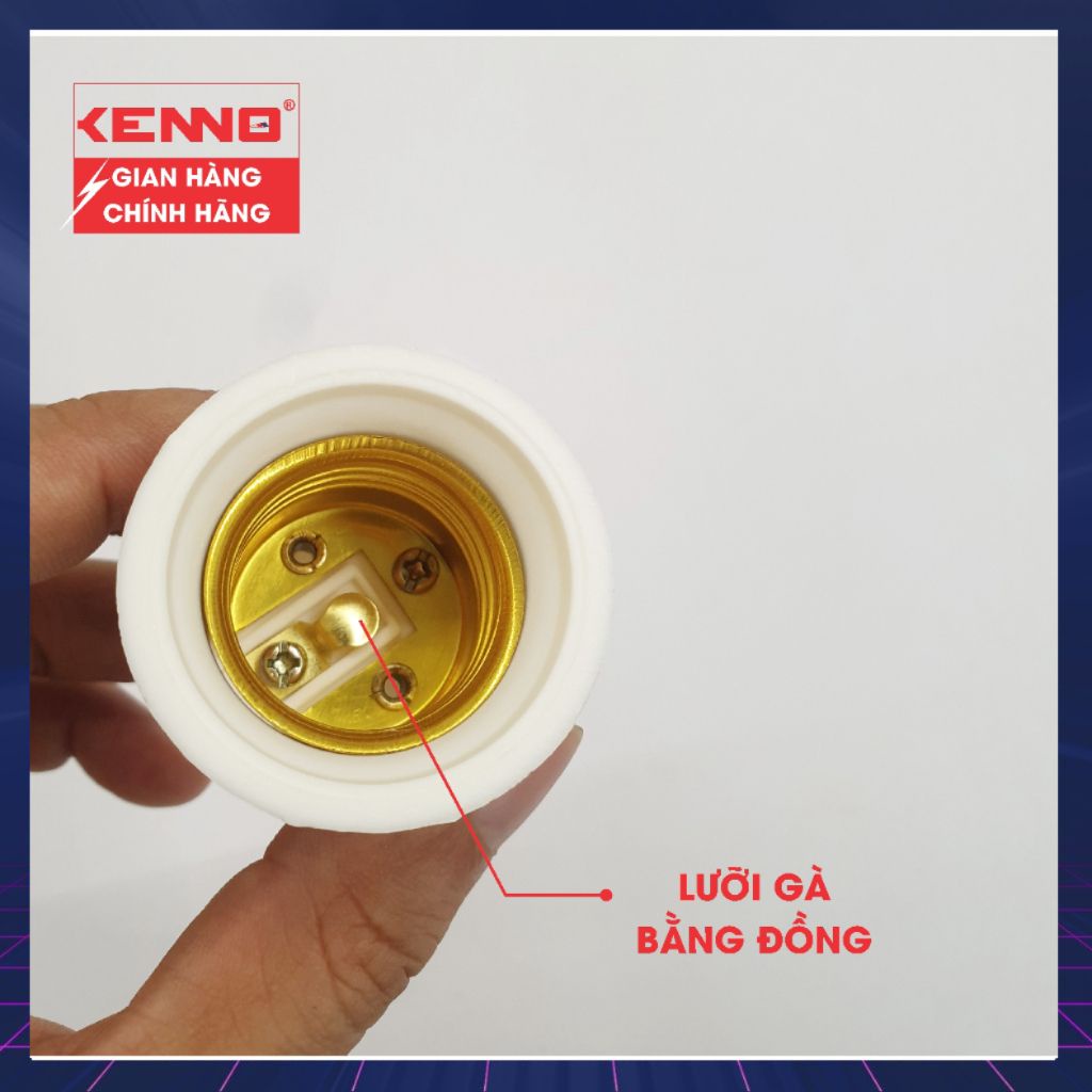 Đuôi đèn rời E27 Qled/Kenno công suất 500W màu trắng, màu đen