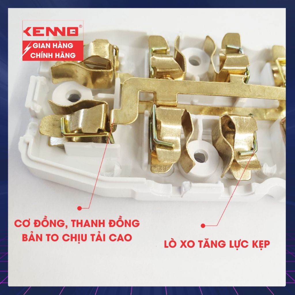 Phích cắm điện thông minh Qled/Kenno đầu nối siêu gọn 1 ra 5 Q5 màu trắng màu đen