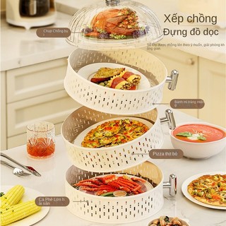 MANDY HOME Lồng Bàn Đậy Thức Ăn Nhiều Tầng Có Nắp Đậy Tiện Dụng