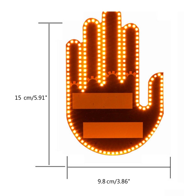 Mon LED Cử Chỉ Tay Đèn Xe Ký Ngón Tay Cử Chỉ Ánh Sáng Cửa Sổ Ô Tô Đèn Ngón Tay