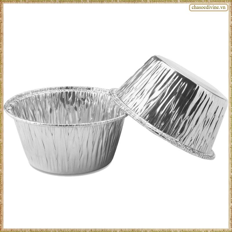 [K O G X] 150 Chiếc Cốc Bánh Cupcake Giấy Nhôm Ramekin Muffin Nướng Bánh, Lớp Lót Muffin Dùng Một Lần, Cốc giữ Ramekin, Chảo nướng bánh Cupcake Nhôm, Cốc nướng bánh Pudding