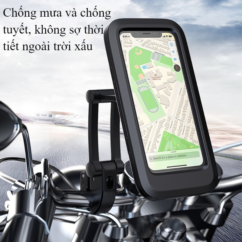 Giá Kẹp Giá Đỡ Điện Thoại Đi Xe Máy Xe Đạp Chống Nước Xoay 360 Độ,Giá đỡ điện thoại xe máy đa năng,Chống Nước Xoay 360Độ