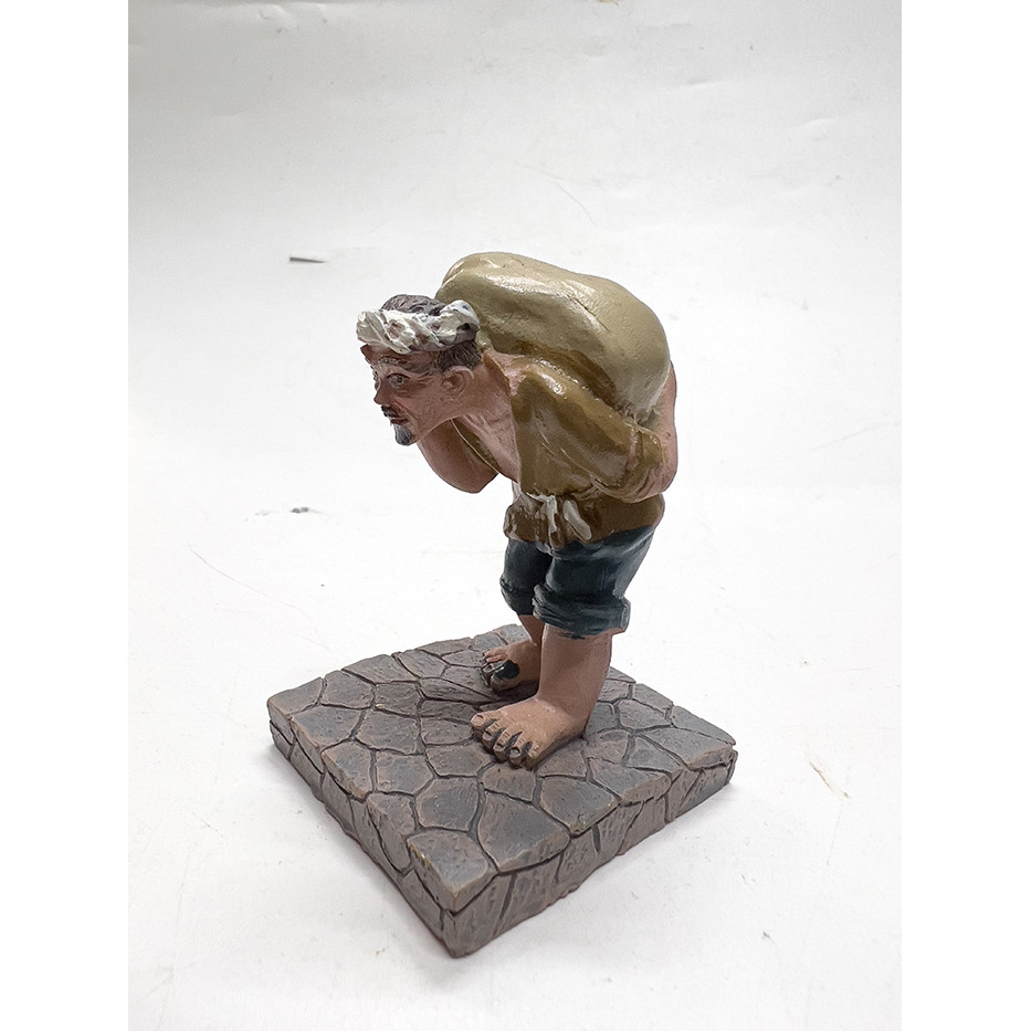 Ông Lão Gánh Lúa Trang Trí Bể Cá Cảnh, Tiểu Cảnh, Hòn Non Bộ (5x5x7cm)