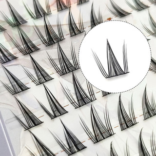 Woman C Curl Eyelash Extension Có thể tái sử dụng Cụm đơn Lông mi giả phân đoạn