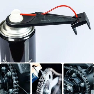 [COD] Dụng cụ bôi trơn xích xe máy, vòi phun bốn kênh Dụng cụ làm sạch chuỗi sáp không lộn xộn bền bỉ, Dụng cụ phun dầu xích xe máy PP nhẹ