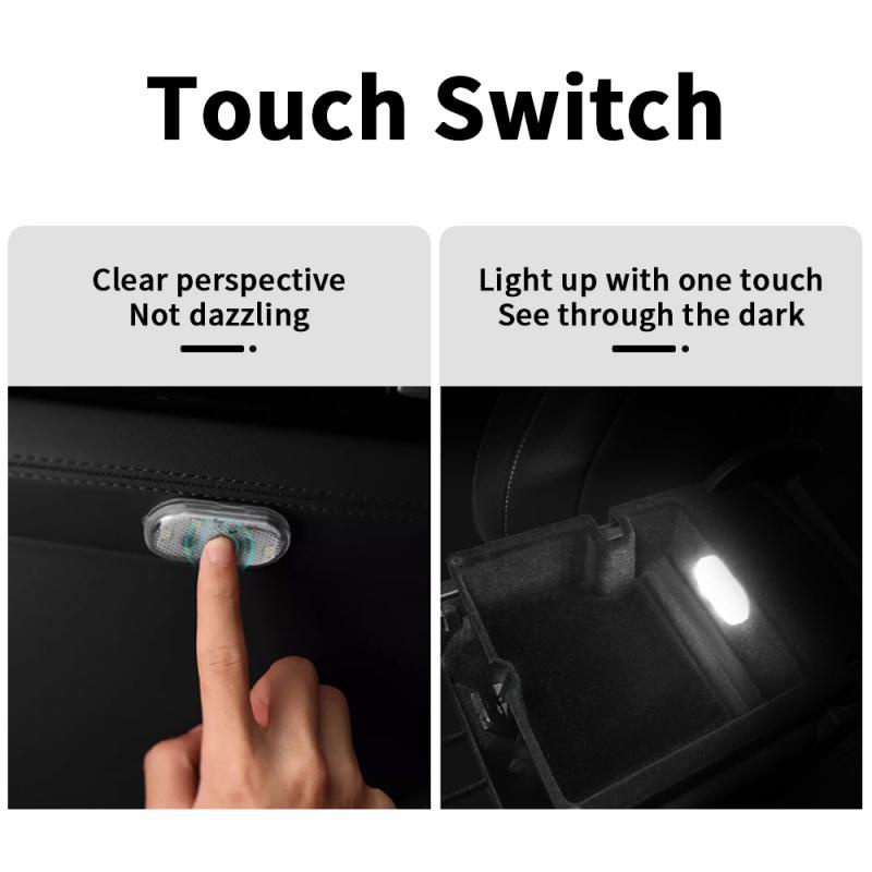 Đèn led mini Không Dây Điều Khiển Cảm Ứng Cho Hộp Tỳ Tay Xe Hơi