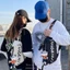 Túi đeo ngực SAMO, Gói thắt lưng in chữ đa chức năng, Gói Fanny dung tích lớn thông thường Unisex
