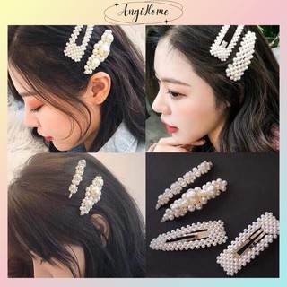 Kẹp tóc mái ngọc trai cặp bấm mái nữ đẹp vintage Hàn Quốc cute dễ thương xinh xắn hottrend