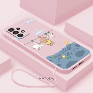 ốp lưng Samsung A13 A23 Ốp Điện Thoại tpu silicone Mềm Chống Rơi Vỡ In Hình Dễ Thương Kèm Dây Đeo Cho Samsung A13 A23