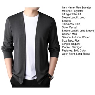 Je Áo Khoác cardigan Dệt Kim Mỏng Nhẹ Vừa Vặn Hợp Thời Trang Xuân Thu Cho Nam Kiểu Nam Châu Á