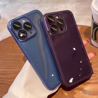 Ốp Điện Thoại Mềm Trong Suốt Chống Rơi Với Miếng Dán Bảo Vệ lens Cho iphone 15 14 13 12 11 pro max xs xr x 8 7 6 6s plus