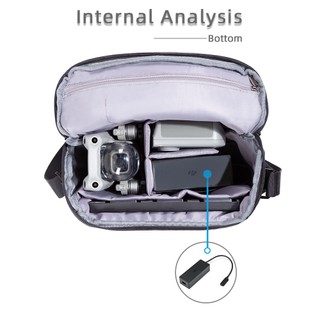 Túi lưu trữ đeo vai màu đen di động cho DJI NEO / Air 2s / Mini 2 / 3 / 4 – hộp đựng DJI Air 2s – đeo chéo vai