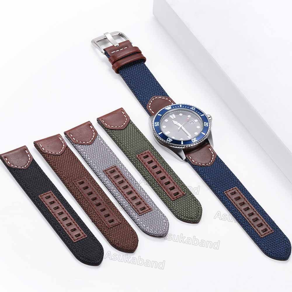 Dây Đeo Đồng Hồ Bằng Vải denim Và Da Thật 20mm 22mm y2k Tháo Gỡ Nhanh Phong Cách Cao Bồi Cổ Điển Cho Nam Và Nữ