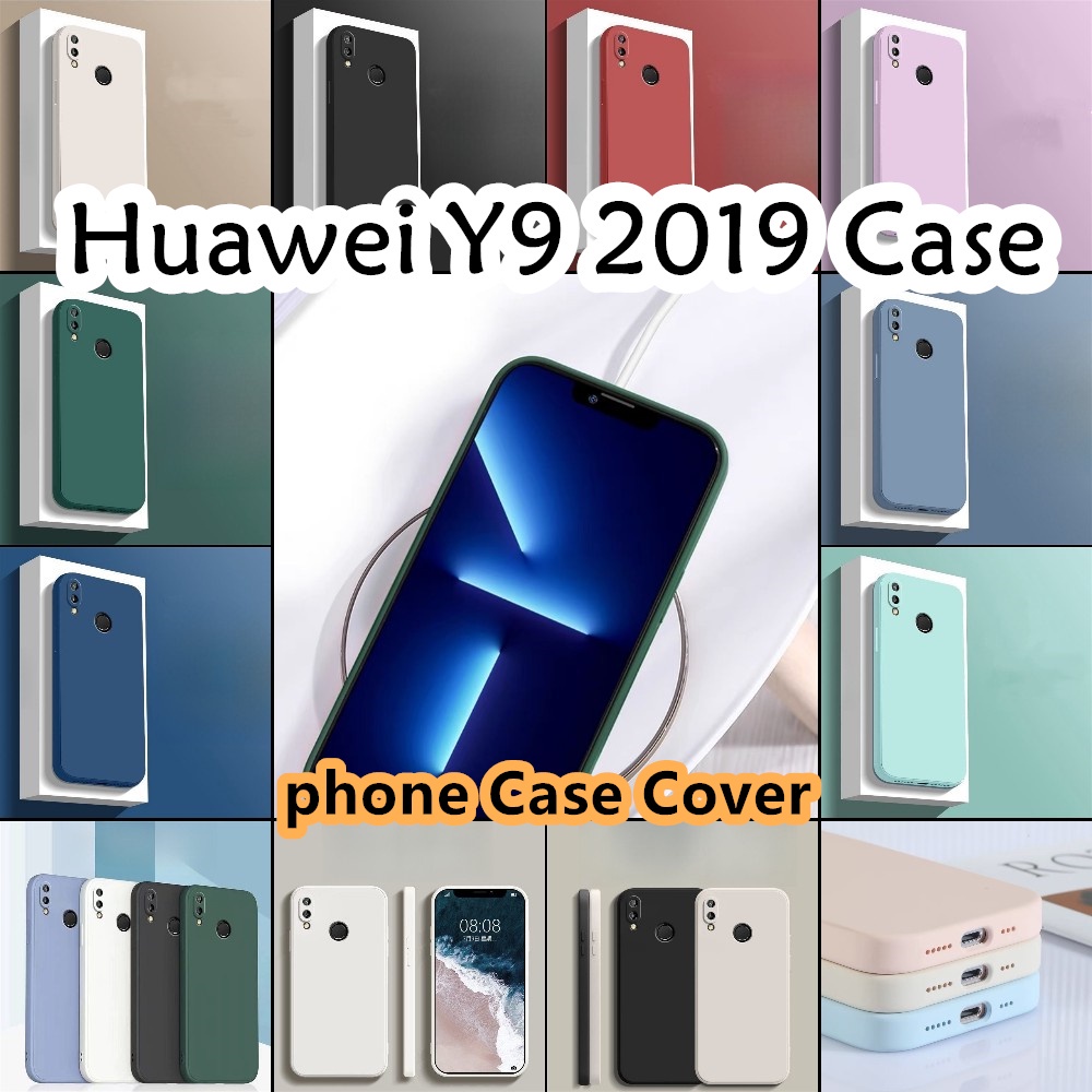[Ngôi sao tương lai] Dành cho Huawei Y9 2019 Ốp lưng silicon nguyên khối Vỏ điện thoại màu trơn cổ điển Vỏ chống bẩn