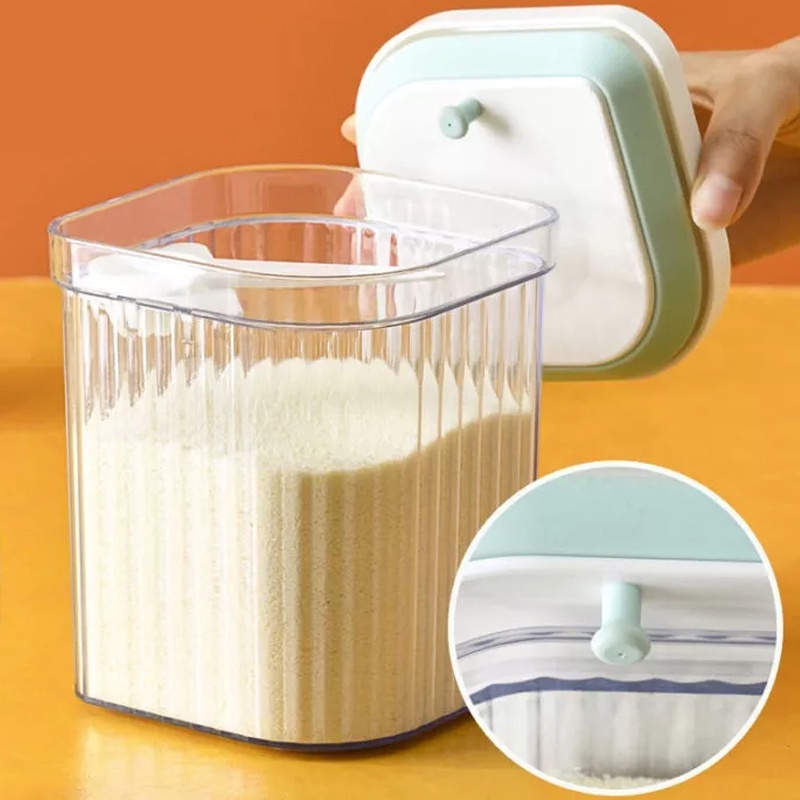 Hộp Đựng Sữa Bột,Chống Ẩm Hộp Trữ Sữa Cho Bé Chống Ẩm Mốc,dung Lượng Lớn Hộp Niêm Phong Trong Suốt