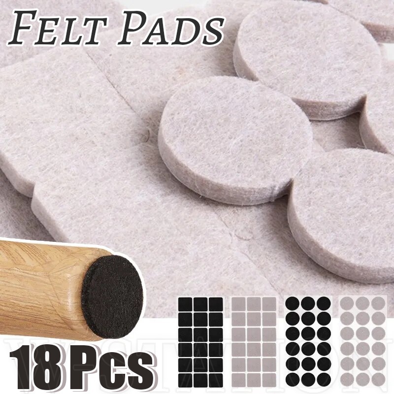 Bộ 18 Miếng Đệm Dán Chân Ghế Chống Trượt / Chống Ồn / Chống Trầy Xước Tiện Dụng Ốp