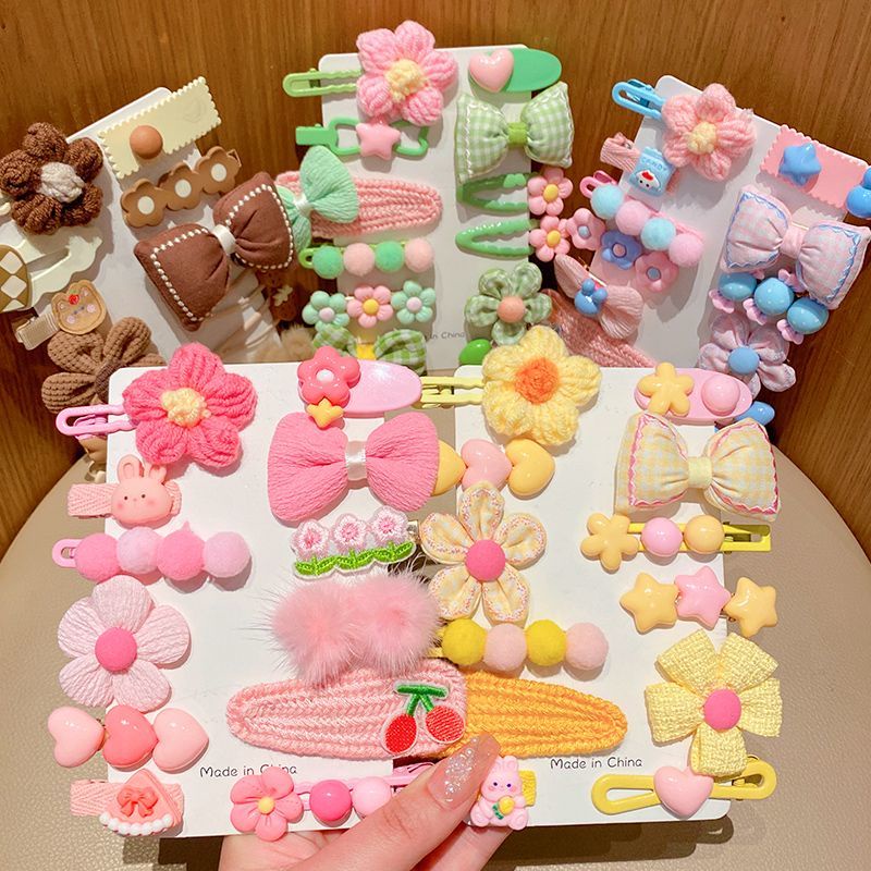 Set 12 Kẹp Tóc Mái Nhiều Họa Tiết Xinh Xắn Phong Cách Hàn Quốc Phụ Kiện Tóc Nữ và Bé Gái Empoli
