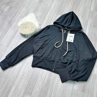 Áo khoác bigsize nữ dáng ngắn có mũ trùm đầu chất vải thun xốp họa tiết tam giác co giãn mặc thoải mái KHOAC5/KHOAC2