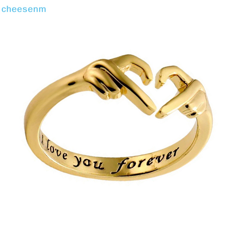 Nhẫn Đôi Khắc Chữ Love / Bàn Tay Có Thể Điều Chỉnh Kích Thước Cho Cặp Đôi