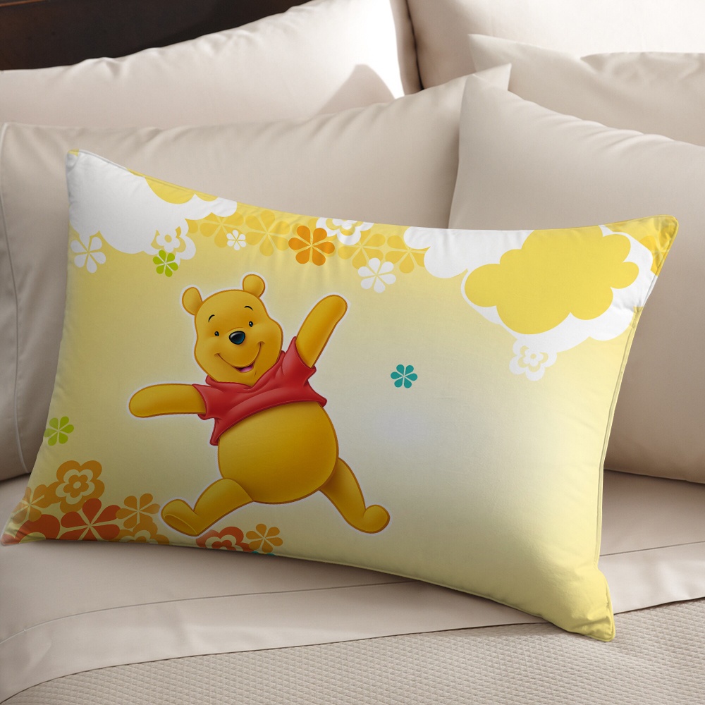 Vỏ Gối polyester Hình Chữ Nhật In Hình winnie the pooh Một Mặt Trang Trí Nhà Cửa (Không Kèm Lõi)
