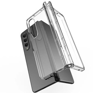 Ốp điện thoại Samsung Galaxy Z Fold 7 6 5 4 3 5g có khe cắm bút s bản lề vỏ nhựa trong suốt B03