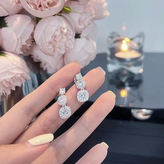 Hàng Mới Về Bông Tai Hình Vuông Đính Đá Sang Trọng Thời Trang Cao Cấp