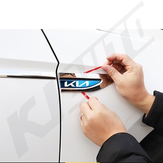 FENDER Miếng Dán logo 3d Bằng Thép Không Gỉ Trang Trí Cửa Xe Hơi kia gt line morning seltos k2 k3 k5 carens forte cerato soluto rio