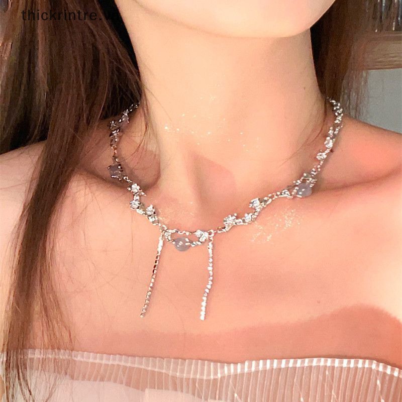 Vòng Cổ choker Đính Đá zircon Phong Cách vintage Thời Trang Cho Nữ