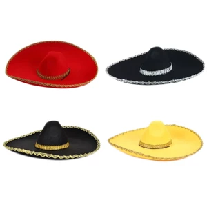 Mya Mexico Phong Cách Sombrero Mũ Nữ Halloween Lễ Hội Nón Có Cuộn Lên Vành Lễ Hội Mũ Mexico Cho Người Lớn