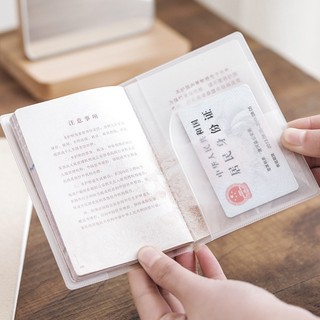 1 Vỏ Bọc Hộ Chiếu Trong Suốt Có Ngăn Đựng Thẻ Ốp