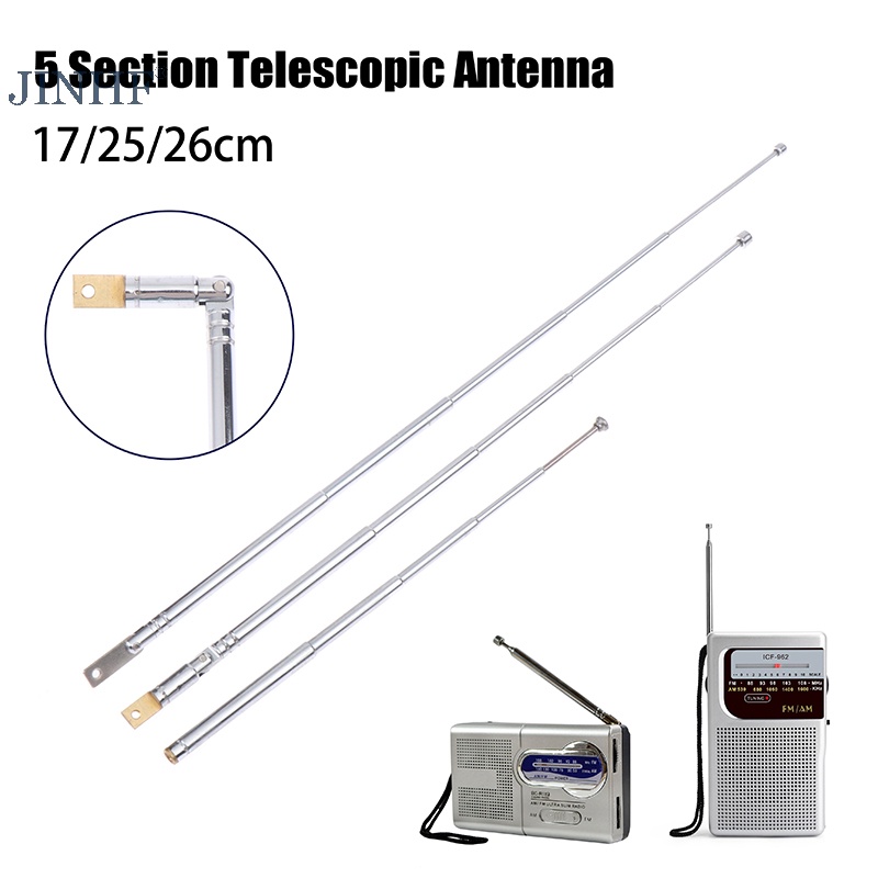 Ăng Ten radio fm 5 Kênh 17 / 25cm m2.5 Bằng Kim Loại