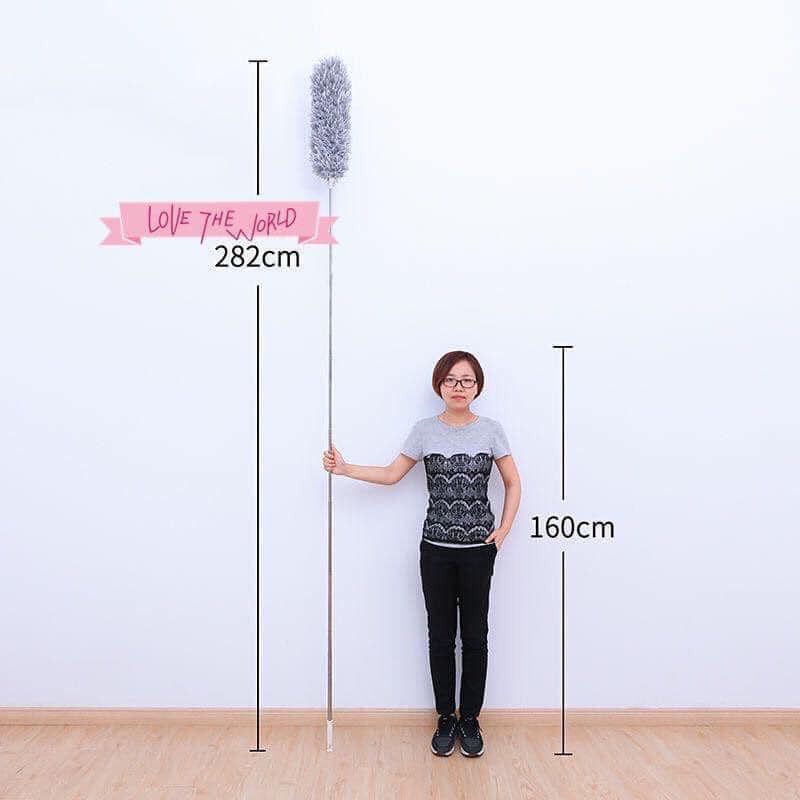 [Dài 280cm] Chổi Quét Trần Gấp Gọn, Lau Bụi, Quét Trần Nhà Thông Minh [SHOP.MH]