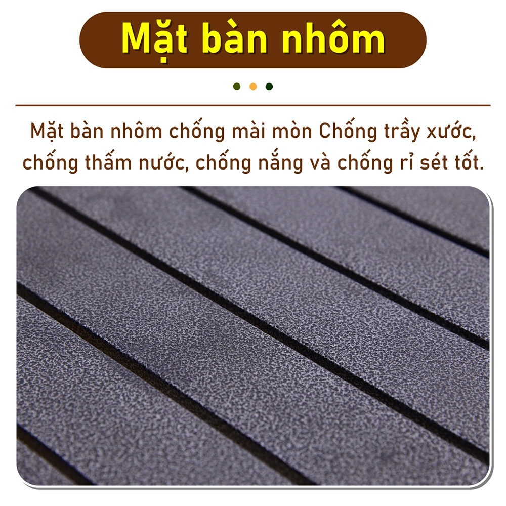 Mô tả BG-  Bàn cắm trại gấp màu đen, đa năng, dễ mang theo, dã ngoại, TSDcó nhiều kích thước 53 95 120 cm - 2