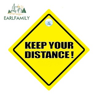 EARLFAMILY 13cm x 12,7cm Giữ Khoảng Cách Xe Dán Vinyl Chống Thấm Nước Decal Đua Xe Phụ Kiện Xe Tải Miếng Dán Chống Trầy Xước