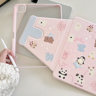 Ốp lưng họa tiết gấu trúc và nơ Acrylic cứng Tương thích với Mini6 Mini7 iPad5 6 7 8 9 10th 11th a16 Air11 Air2 Air13 Air4 Air5 10.9 "Pro10.5 Pro11 13 Pro12,9 2018 Bao da